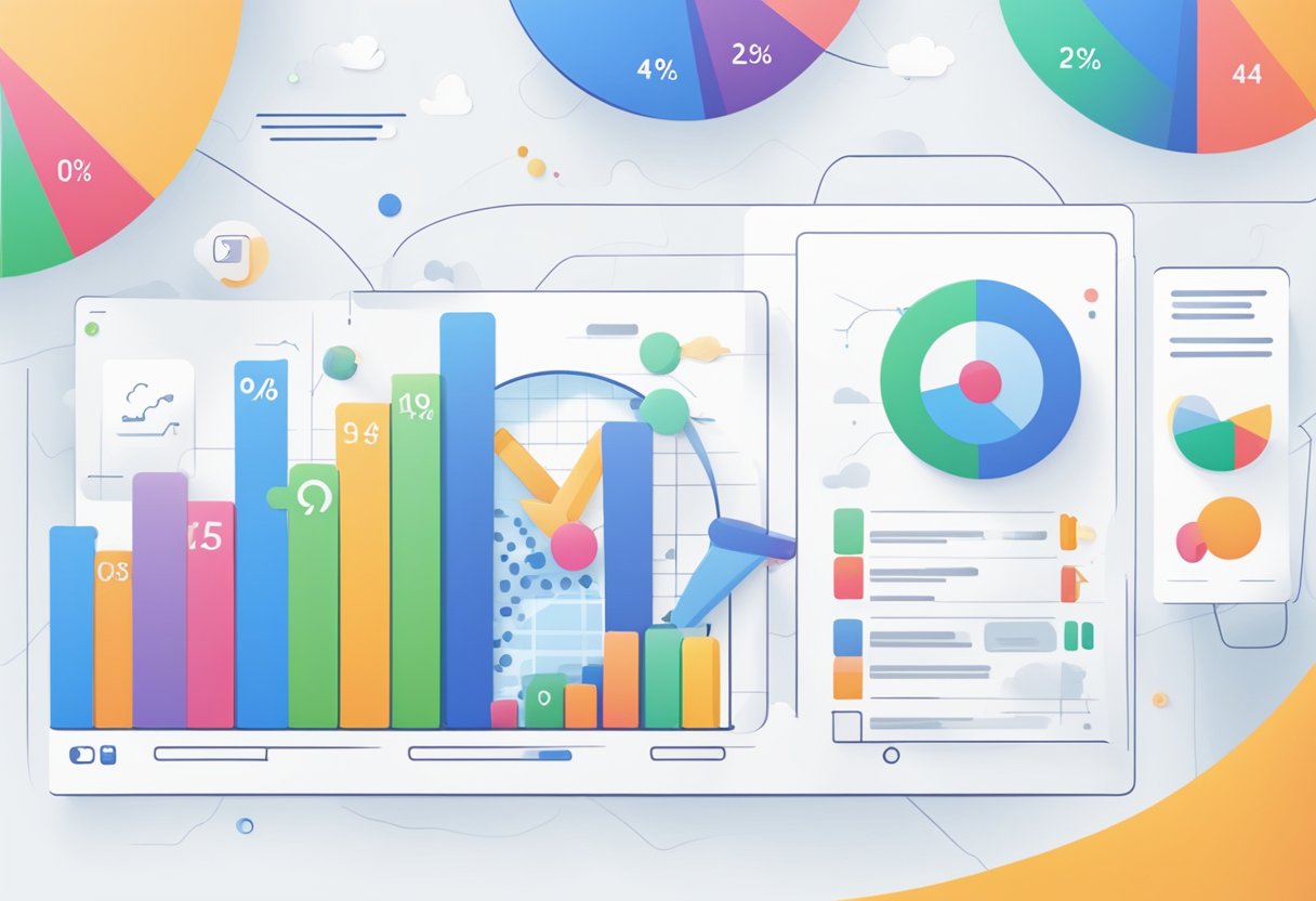 A graph showing social media marketing performance metrics being analyzed and optimized